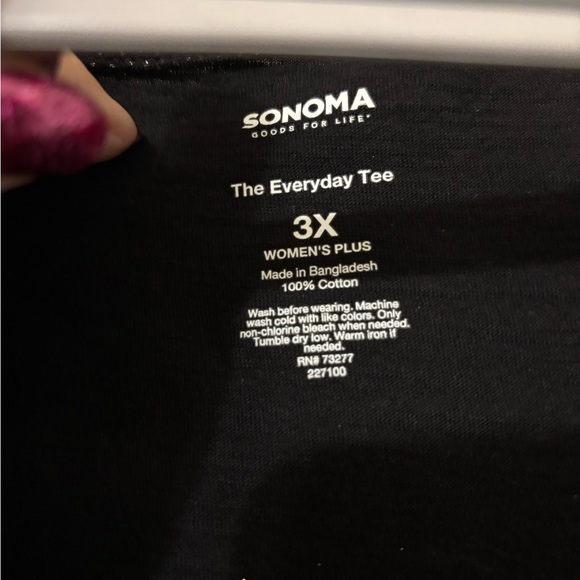 Sonoma Glitter tshirt 3X EUC long sleeve glitter - Picture 2 of 7